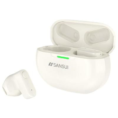 SANSUI Wireless Bluetooth Bluetooth Noise Automatic Playback Fast Compact and Perfect for and Gaming Earphones, 5.4, Cancelling, Pairing, IPX4,