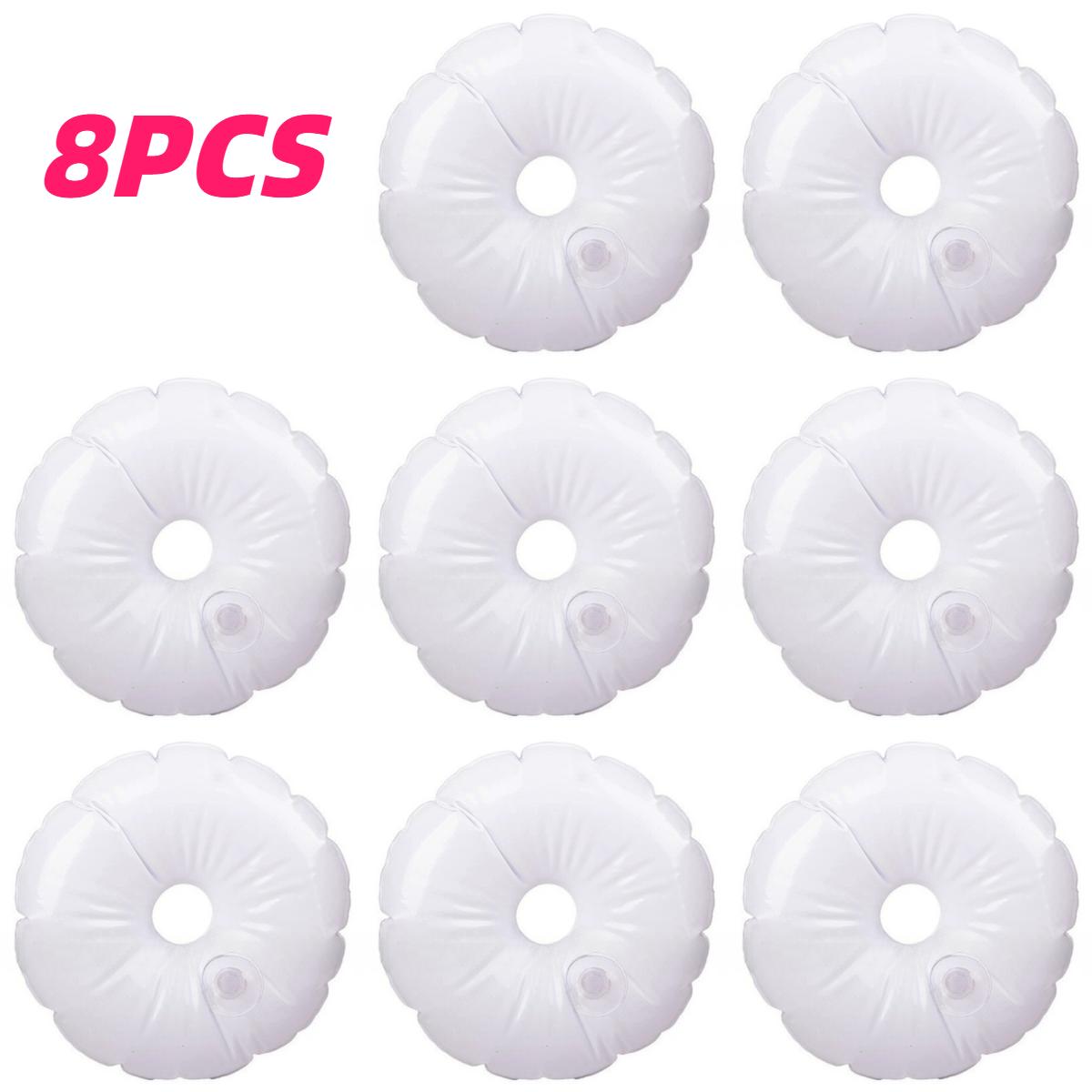 

8pcs White Reusable Balloon Stand Base Weight Bag Durable Plastic for Tabletop Display Holidays Event Balloon Holder Decorative 26CM