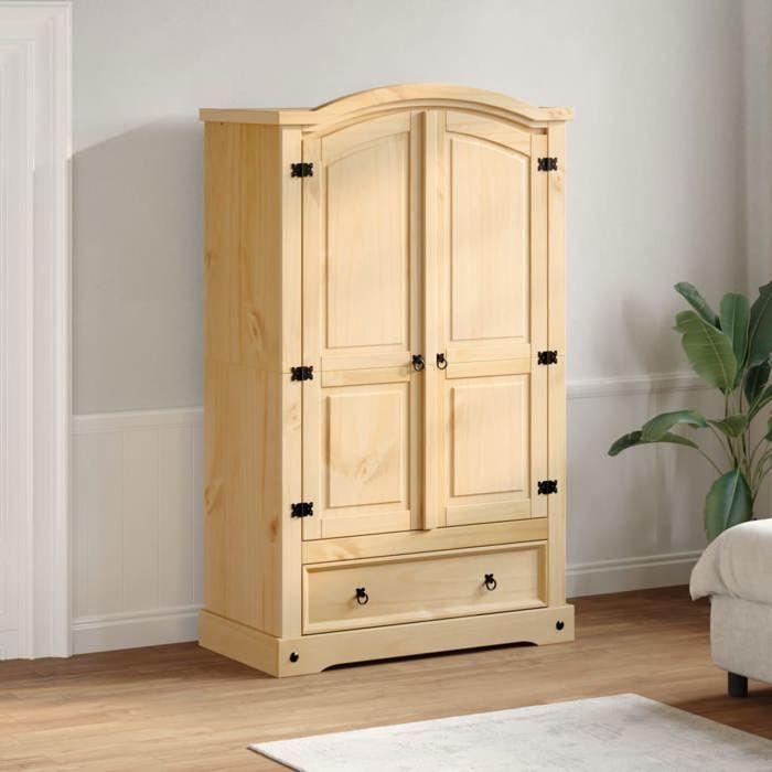 VidaXL Wardrobe Corona 101x52x170 Cm Solid Pine Wood, Closet, Bedroom Wardrobe, Closet Organizer, 4005662