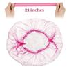 21" Disposable Bouffant Caps Non Woven Hair Net Covers Shower Caps Dust-free Beauty Spa Salon Tattoo Hotel Travel Bath Hats