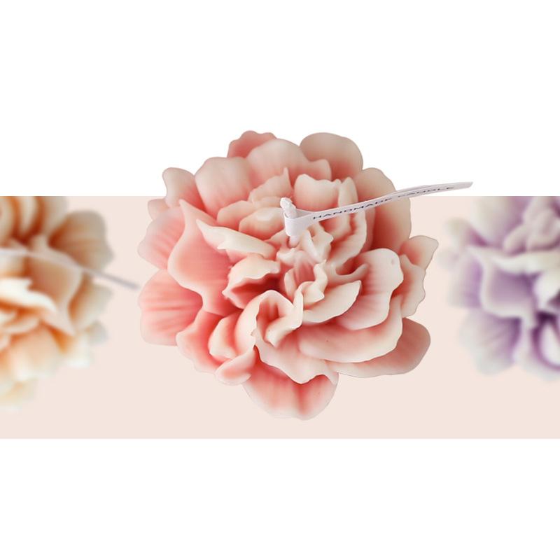 Carnation Flower-shaped Handmade Scented Candle Home Aromatherapy Ornaments Mother's Day Girl's Hand Gift Party Decor