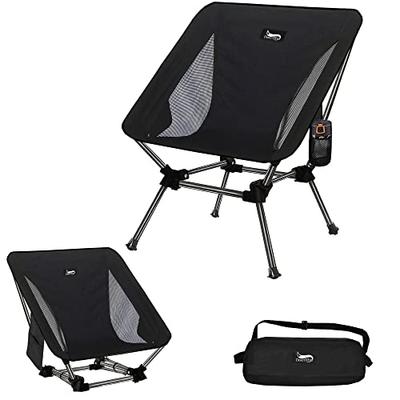 DesertFox Camping Chair, Outdoor Chair, 2-Way, Height Adjustable, Low Chair, Lightweight, [Uniquely Designed Cup Holder], 150kg Weight Capacity, Compa
