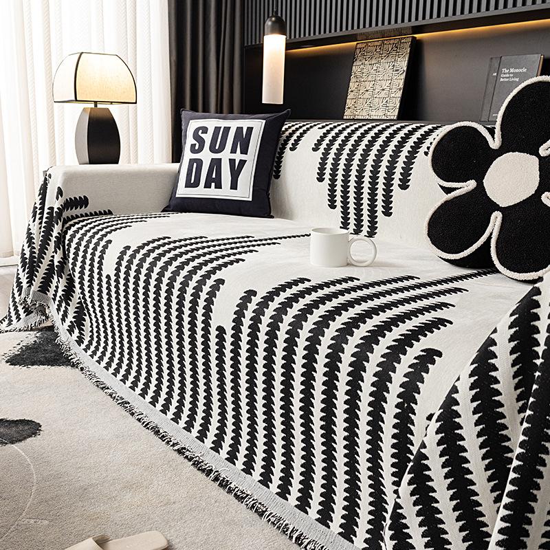 INS Nordic Style Chenille Sofa Towel Cover Cloth Four Seasons Universal Anti-Scratching Full Cover Sofa Cover Cover Non-Slip