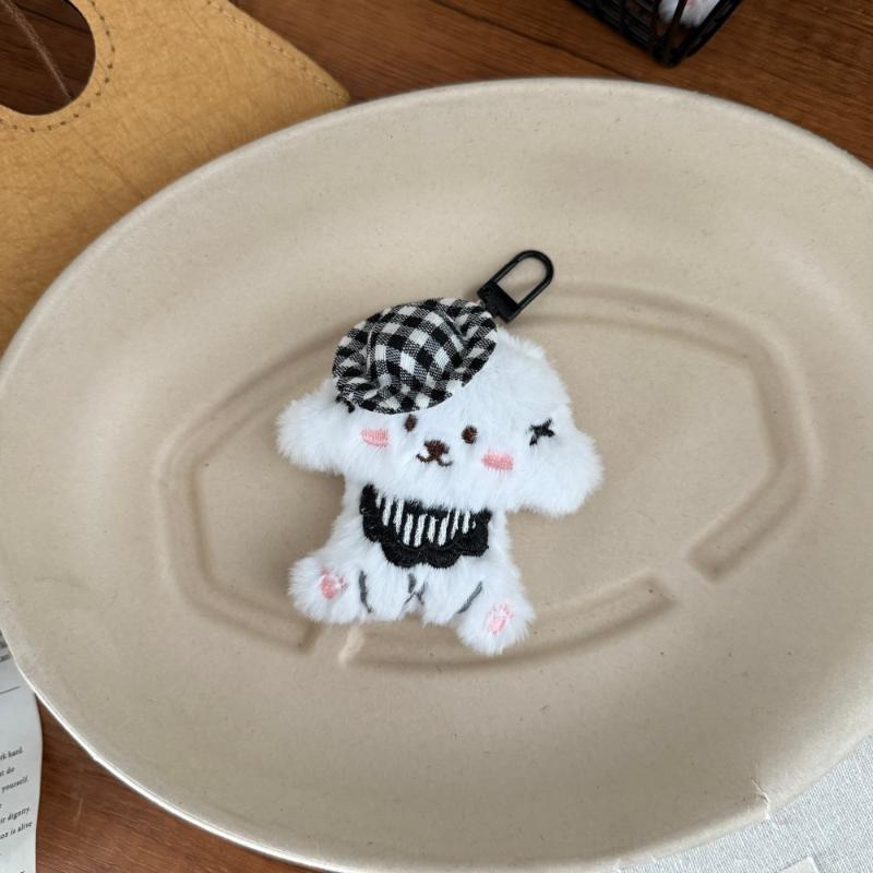 

Милый мультяшный очки шляпа собака плюшевый брелок кавайный щенок подвеска для рюкзака брелок чучело кукла игрушки шармы аксессуары подарки A9