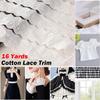 Embroidery Cotton Lace Trim 16 Yards Floral Embroidery Ruffle Ribbon Trim Ruffle Trim
