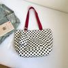 Retro Polka Dot Shoulder Bag for Commuting, Lightweight Shopping Bag, Student School Bag