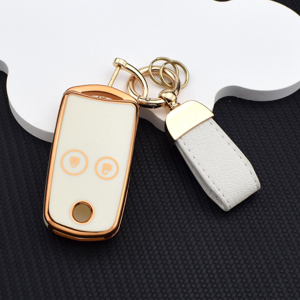 For Honda Acura 2/3 Button Flip Key Cover Shockproof TPU Case Fit For Civic Accord CR-V HR-V Odyssey TL TSX Key Holder Ring