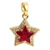 18k Gold-Filled Micro-Paved Zircon Star Pendant DIY Necklace & Earring Materials