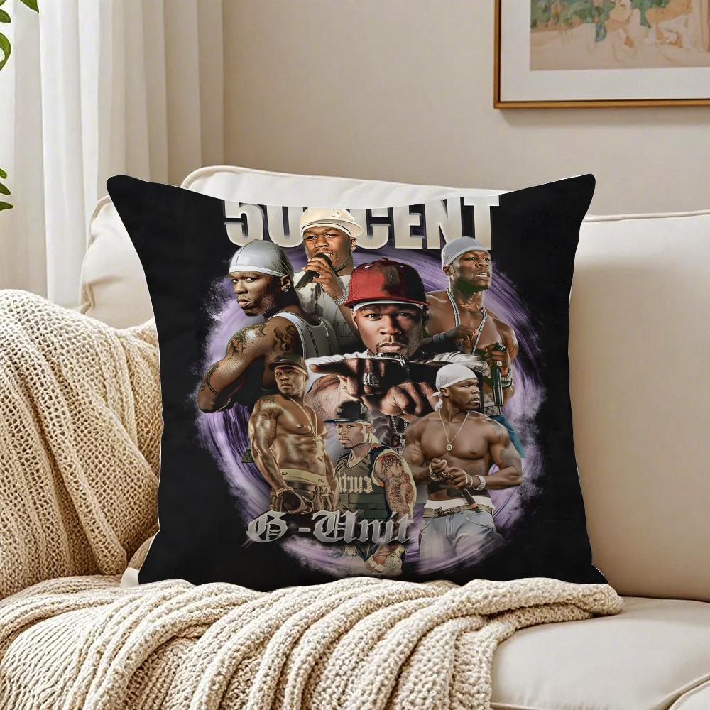 Music Rapper 50 CCent Cushion Cover Pillowcase Antidustmite living Room Sofa Decor Cushion Room