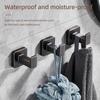 Metal Robe Hooks Black Bronze Wall Mount Hooks For Hanging Keys Clothes Hanger Door Robe Hook Bathroom Accessories FR209