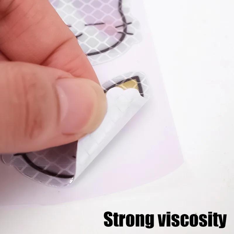 Car Reflective Kitten Stickers Creative Safety Warning Sticker Decals For Car Motorcycle Helmet Conputer Office Desk