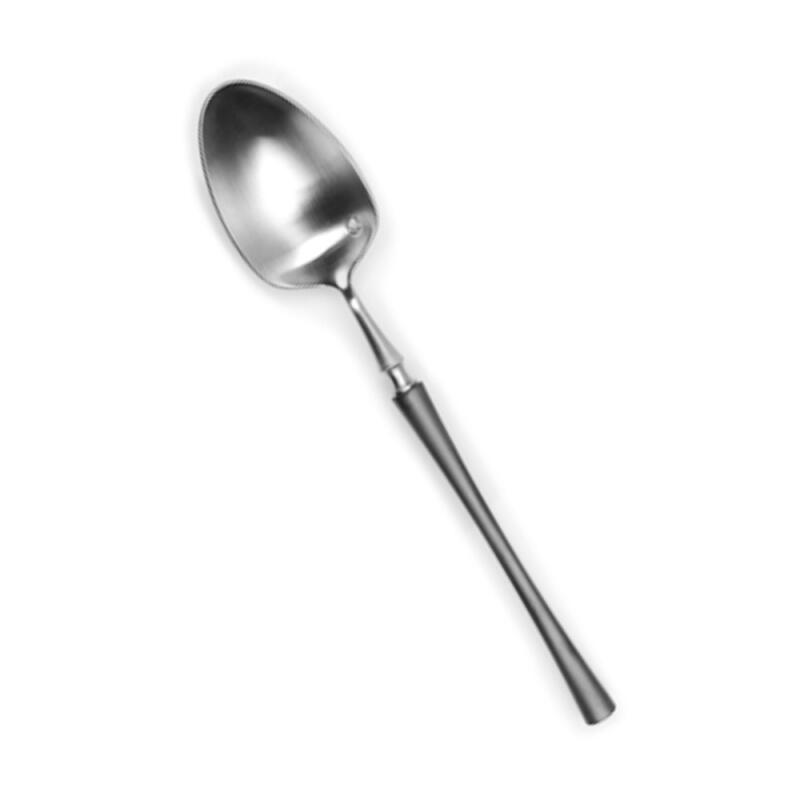 Belle Silver Black Table Spoon Cutlery Dinnerware