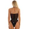New Sex Underwear Sexy Mesh Patent Leather Backless Onesie, Direct Sales