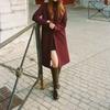 Zbzr Autumn New Women Clothes Western Style Versatile Button Decoration Soft Mid-Length Coat Outerwear 4344660