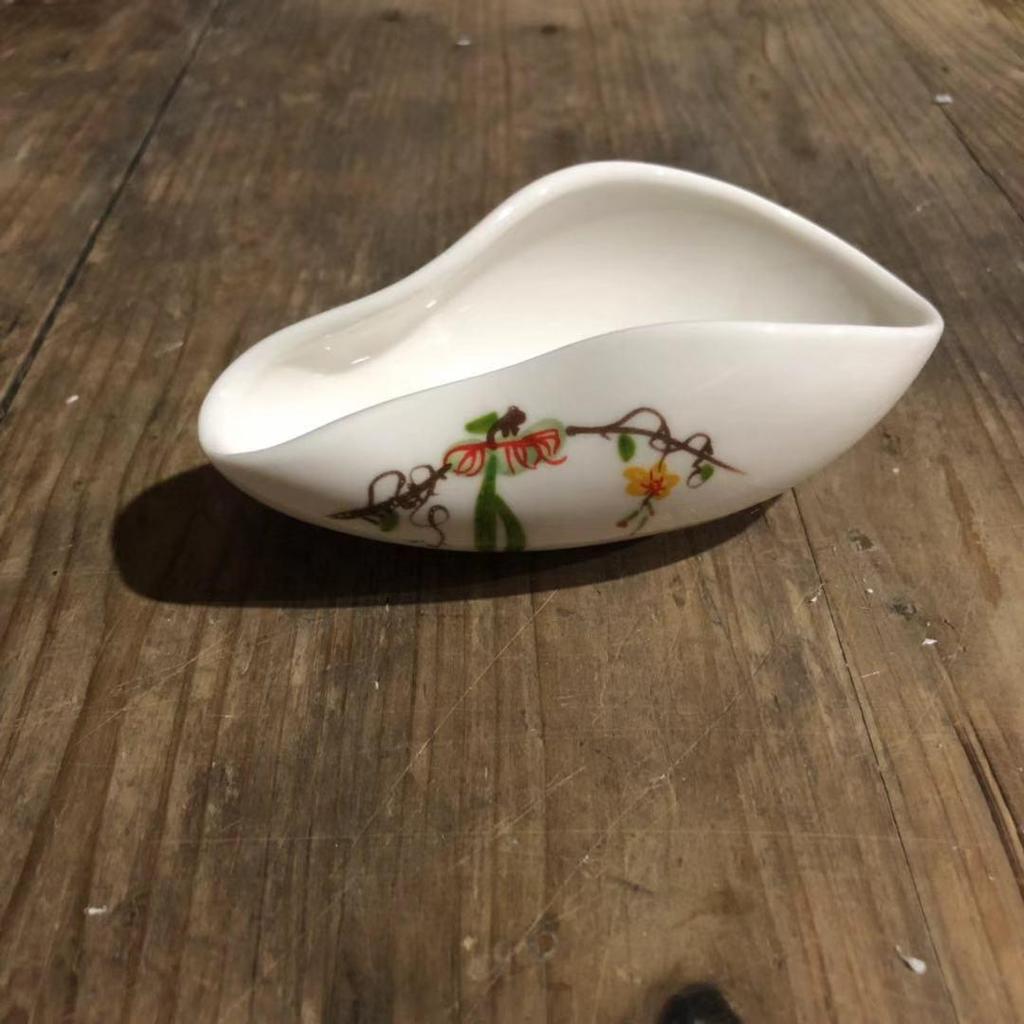 White and Blue Porcelain Tea Scoop - Gongfu Tea Ceremony Accessory