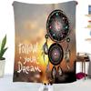 Blue Dream Catcher Blanket Flannel Throw Blanket for Kids Adults Lightweight Soft Warm Blankets for Bed Sofa Office 130x150cm