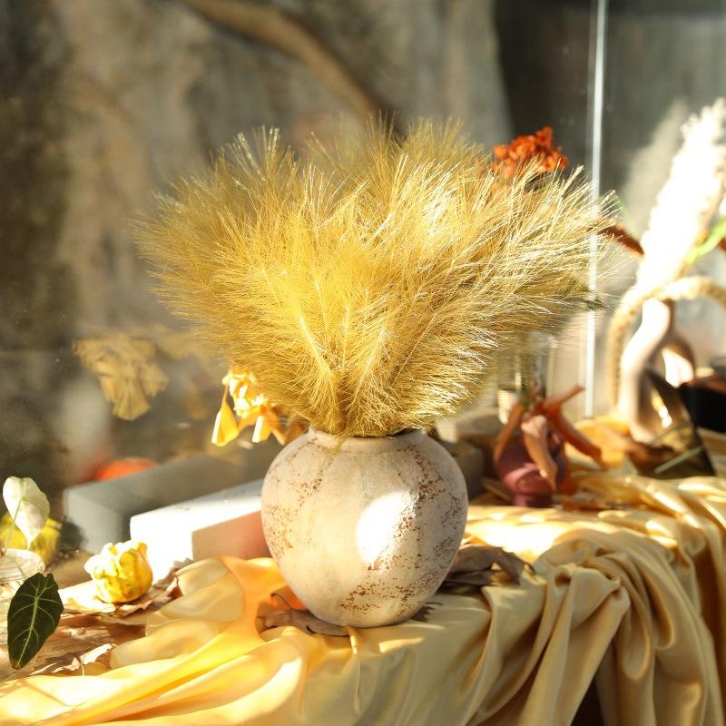 10PCS/Set Home Decor Fluffy Pampas Grass 55CM DIY Boho Decor Flower Flower Arrangement Artificial Plants