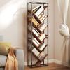 10 Shelf Industrial-Style Bookshelf - Black/Brown