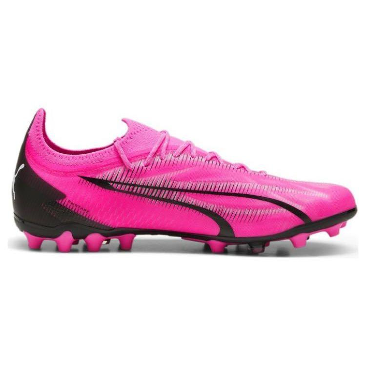 Puma Ultra Ultimate Comfortable Versatile Mg (Rubber Short Stud) Football Shoes Unisex Football Shoes Pink Black White 107749-01