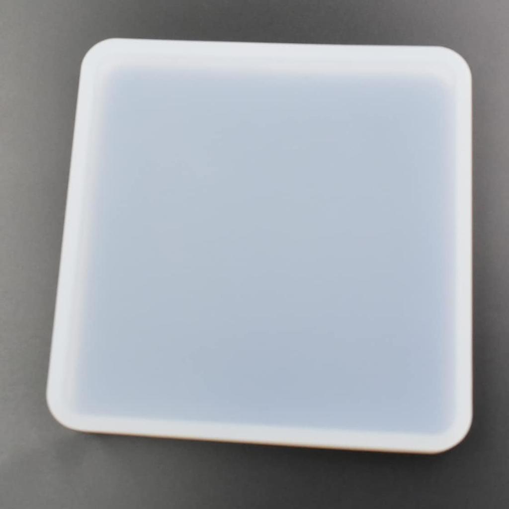 5Pcs Square Shape Epoxy Mold DIY Resin Casting Square Base Coaster Silicone Mold, Larger Size 5 Inch