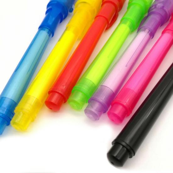 Unsichtbare Tinte Stift Eingebautes UV-Licht Magischer Marker Geschenk Schüler Schule Schreibwaren