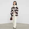 Elva's Island Women's Alpaca Blend Plaid Wool Coat