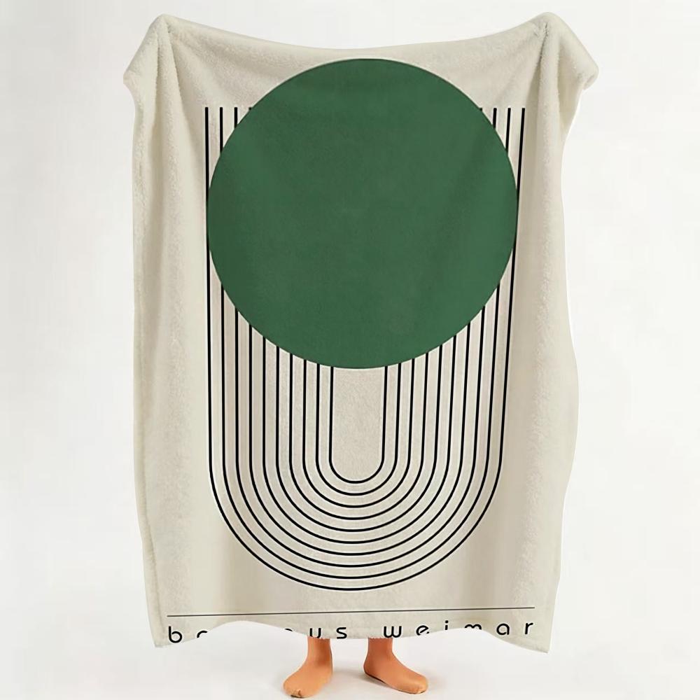 Coperta in Flanella Stile Bauhaus Adatta per Divano Soggiorno Camera da Letto