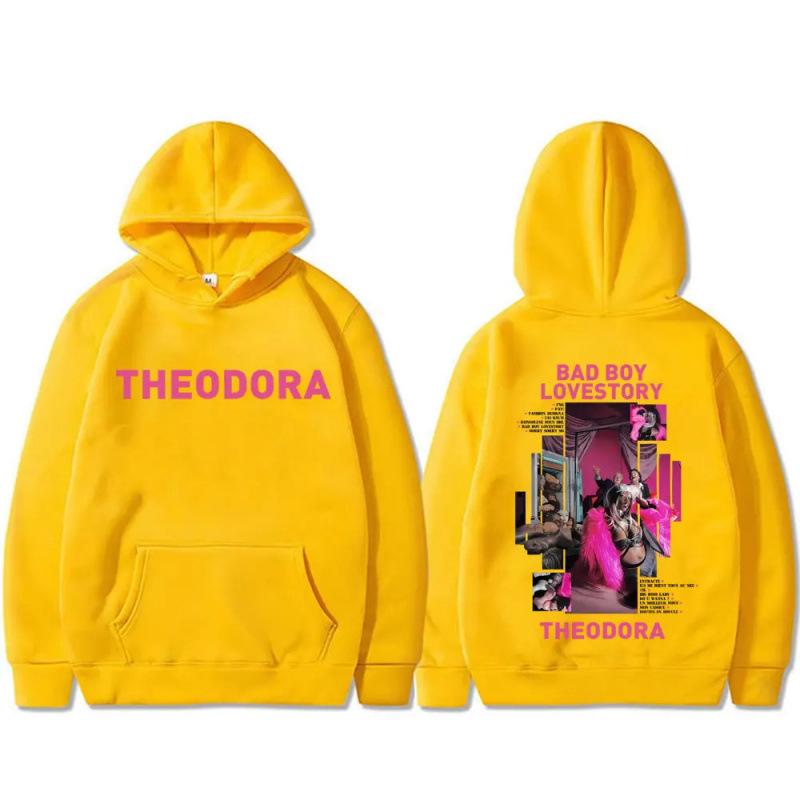 Rapper Theodora Mega Bbl Bad Boy Lovestory Zipper Hoodie Men Women Fashion Hip Hop Zip Up Sweatshirt Men's Vintage Zip Up Jacket