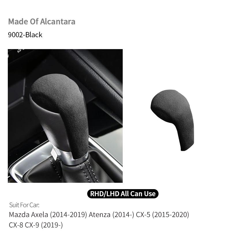 For Mazda Axela Atenza CX-5 CX-8 CX-9 Car Gear Shift Knob Change Lever Boot Cover Made of Alcantara Interior Tuning Accessories