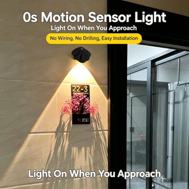 LED Shells Night Light Motion Sensor Light USB Type-C Tricolor Room Decoration Lamp for Corridor Staircase Led Lamp Sensor Light
