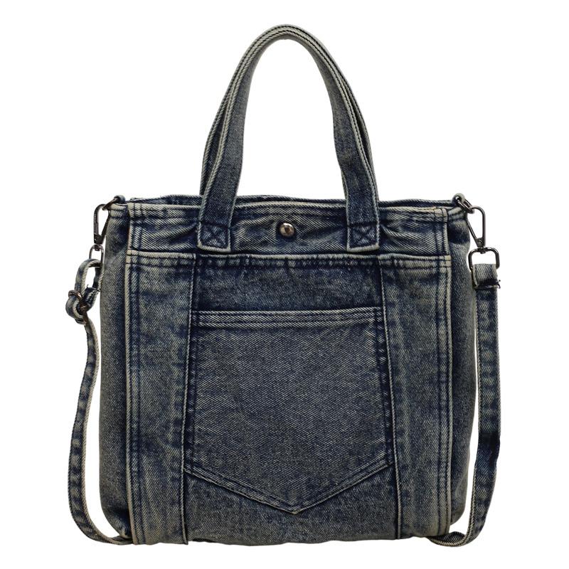 Korean Style Denim Shoulder Bag 2026: Versatile, Large Capacity Crossbody for School & Commute