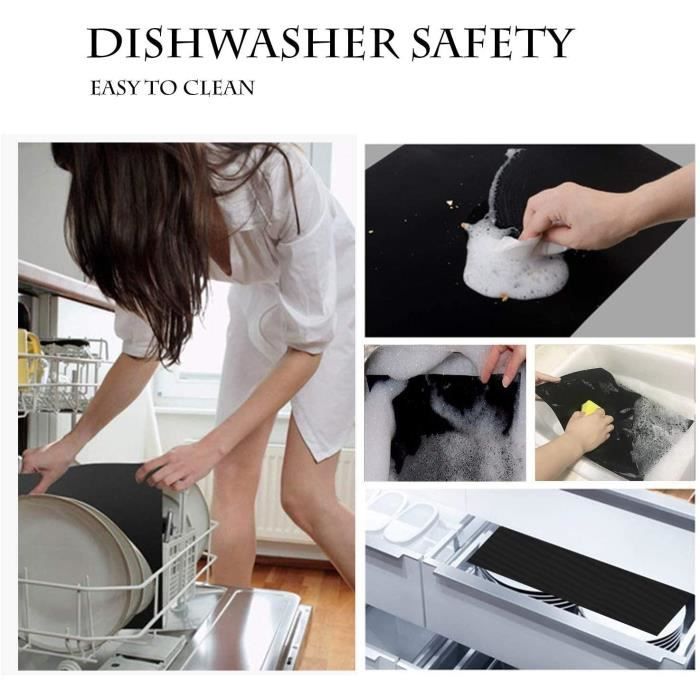 Planchas for Barbecue CLYCTIP Cooking Mats for Barbecue and Oven,Set of 5,40cm*33cm Non-stick BBQ Sheets E 2640