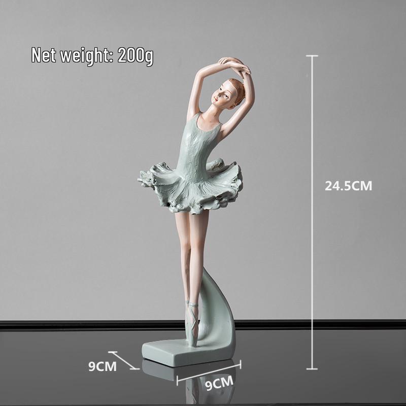 Nordic Ballet Girl Ornament - Creative Dancer Model for Princess Room Decor