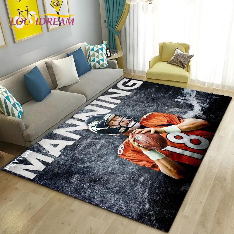 NFL American Football Rugby Area Rug Large,Carpet Rug for Living Room Bedroom Sofa Doormat Decoration, Kids Non-slip Floor Mat