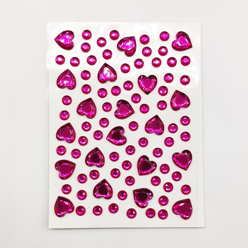 

Colorful Heart Shape Diamond Gem Sticker 3D Face Rhinestone Tattoo Eyeshadow Stickers Fo Festival Party Stage Body Makeup Bling