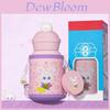 Cute Panda Kids Insulated Water Bottle With Straw For Outdoor Travel And School