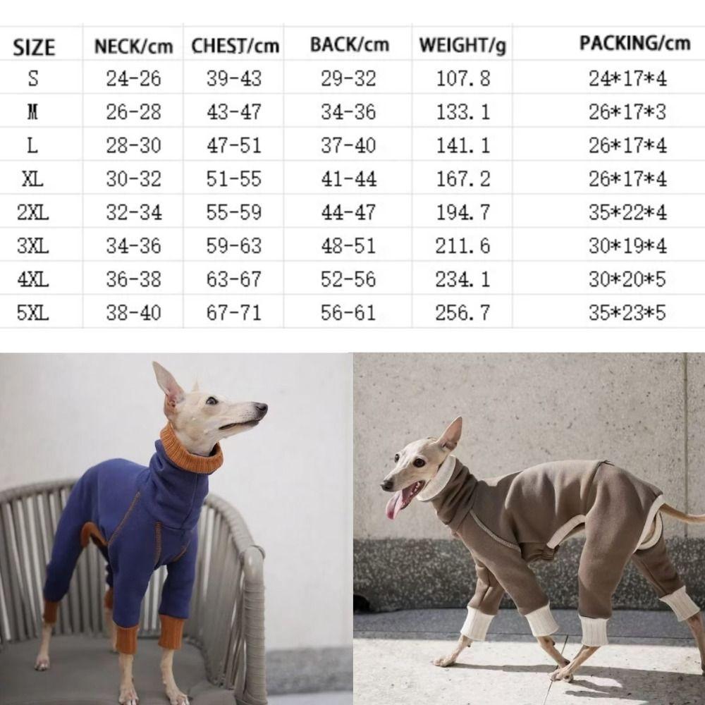 High Neck Dog Clothes Coat Winter Plush Dog Jumpsuit Fashion Little Lingti Huibit Clothes  Gift