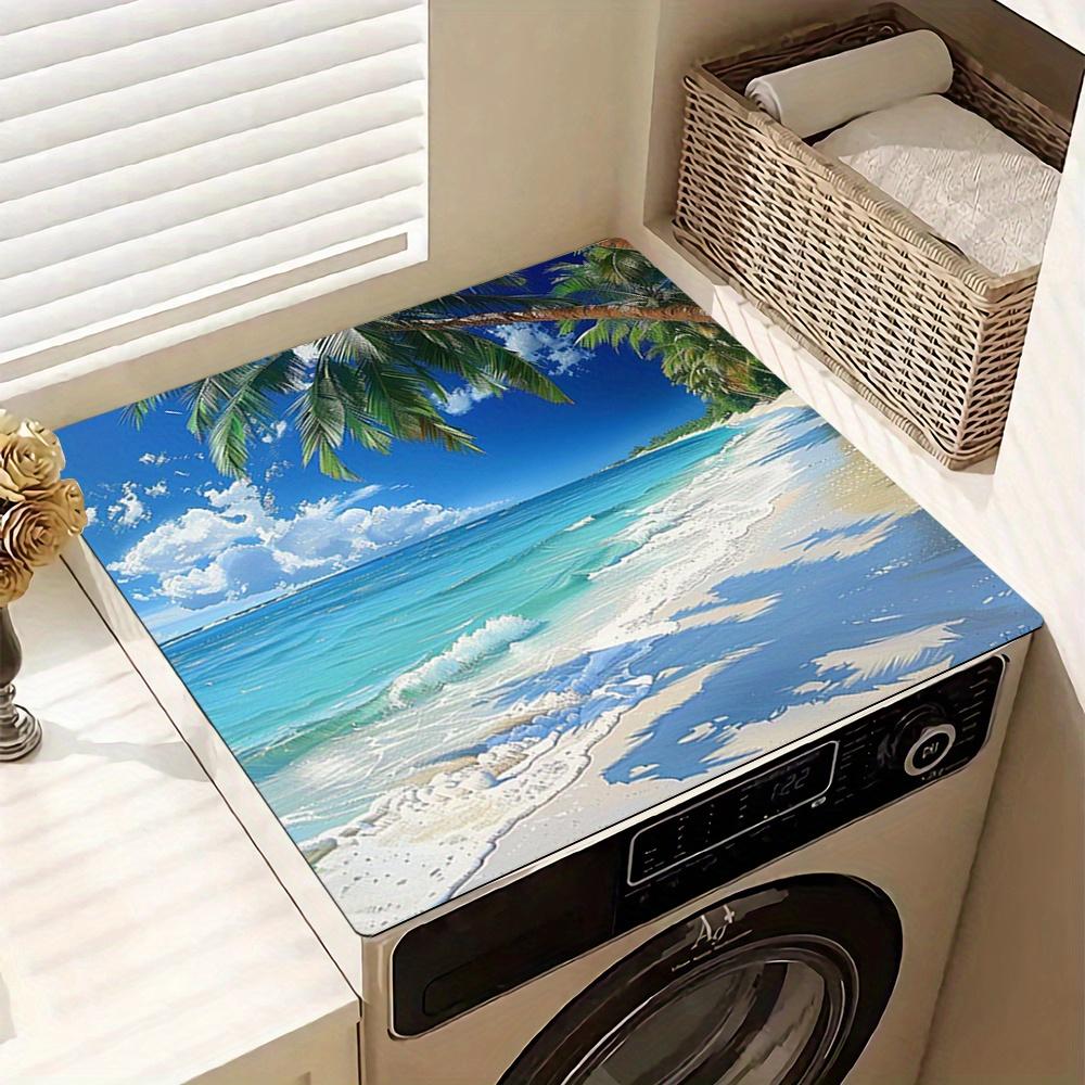 

1 шт. резиновый коврик для сушки с принтом «песчаные пляжи» для кофейни, ресторана, кухни, ковер, коврик для стола, коврик для питомца, кофейная посуда 40*50