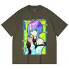230 g/m² 100% Baumwolle Cyberpunk Edgerunners V8 Lucy Druck Unisex Schweres Baumwoll-T-Shirt