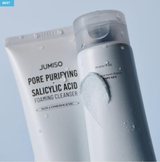 JUMISO Pore-Purifying Salicylic Acid Cleansing Foam 120ml – Deep Cleanser for Oily Skin