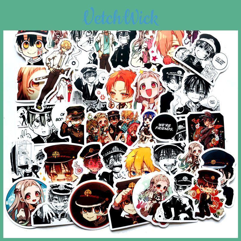 Vibrant And Waterproof 50pcs Toilet-bound Hanako-kun Stickers For Diy Graffiti Fun