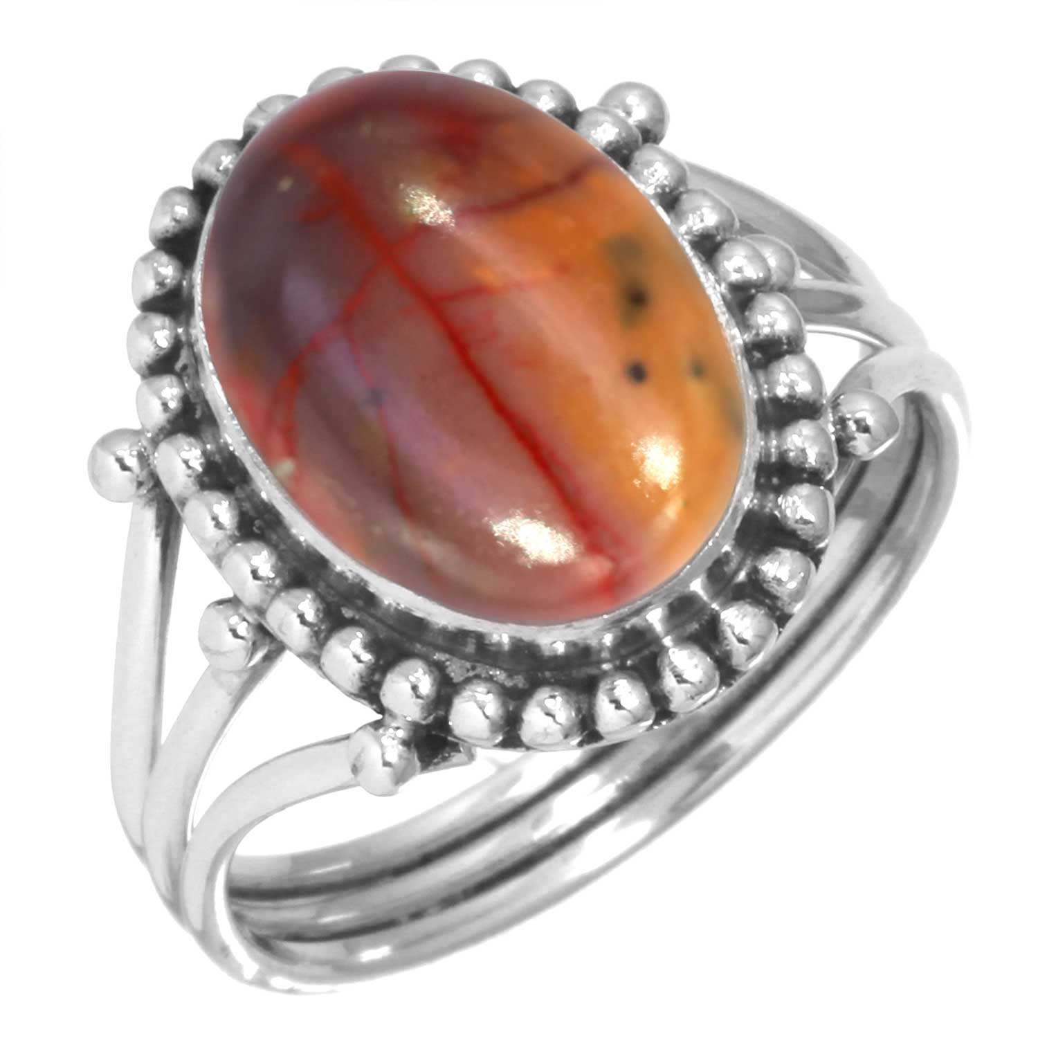 

Кольцо из стерлингового серебра 925 пробы с драгоценными камнями, ювелирные изделия ручной работы, подарок на помолвку, мукаит, монтанский агат, моховой агат, колючая устрица, родонит, глаз Шивы, бохо 13