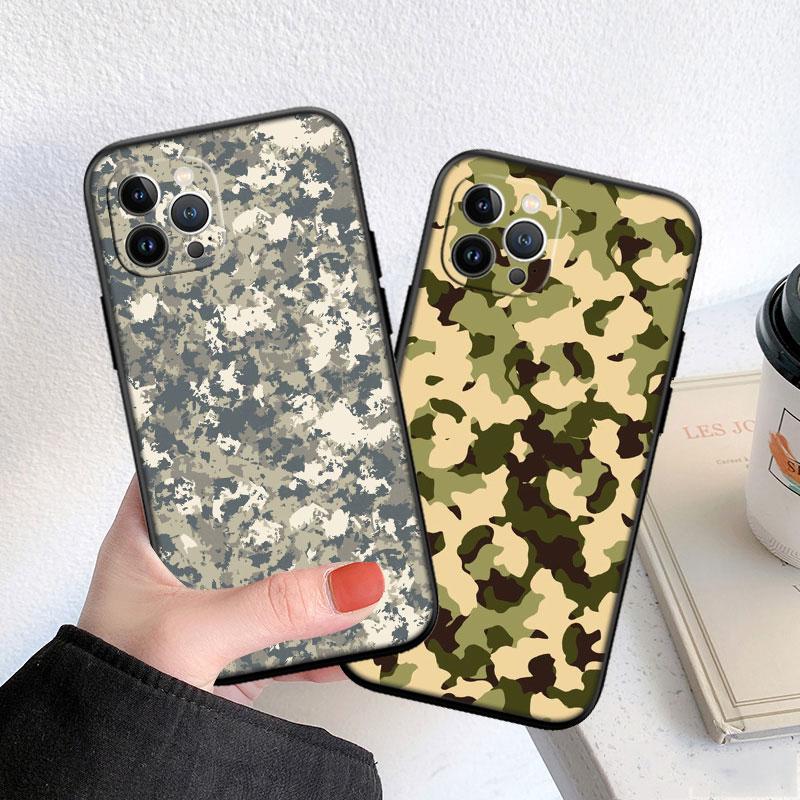 CJ22 Camouflage Art Soft Shell Phone Case for Samsung Galaxy S20 S21 S22 Ultra FE + Plus A21S A22 A24 A25 A26 A30 A30S A31