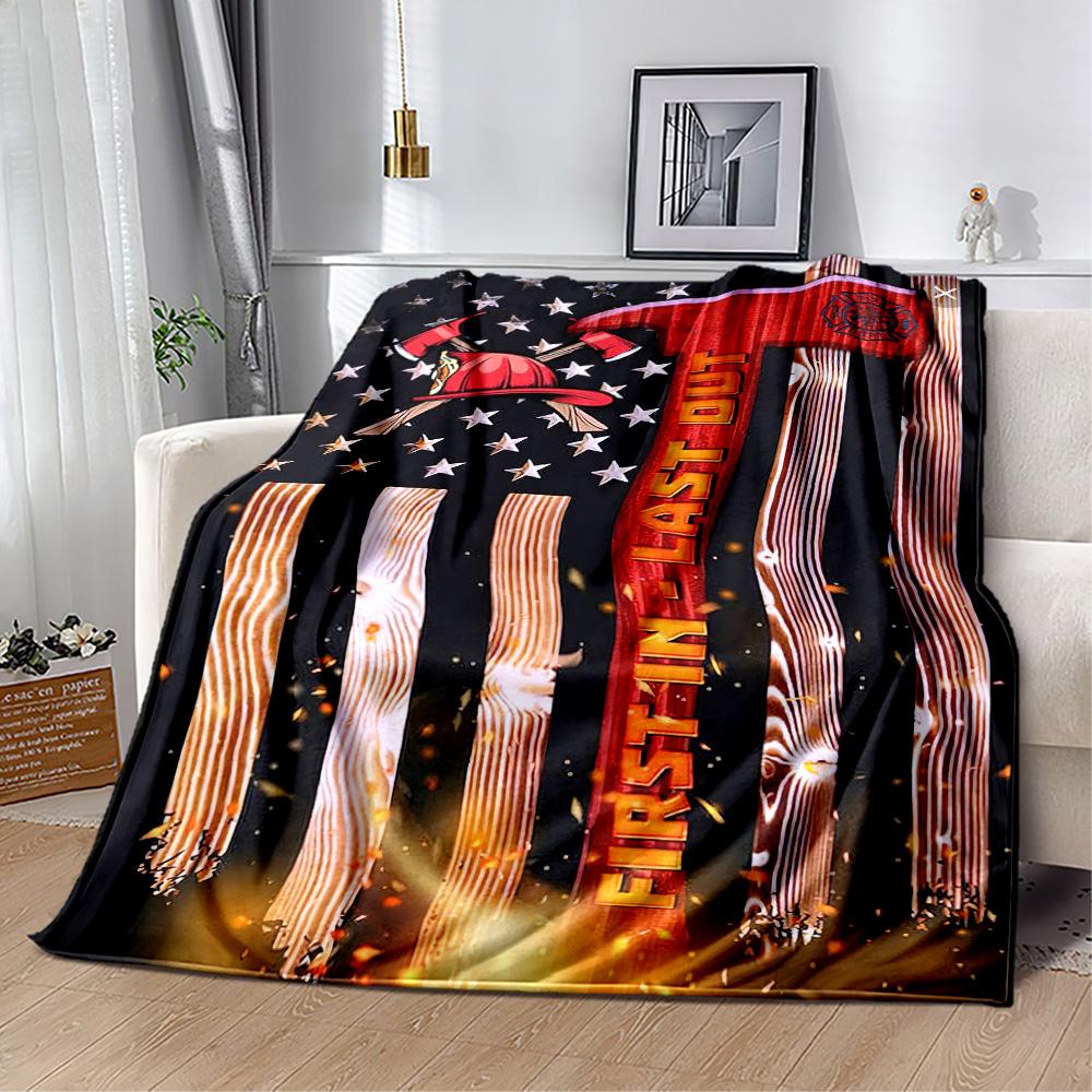 Firefighter Tribute Blankets are suitable for living rooms,making them an ideal choice for outdoor travel and gifts.