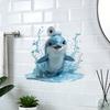 Schattige Dierlijke Toiletstickers Waterdicht Grappige Walvis/Schotse Hooglander/Krab Toiletdeksel Decals DIY Zelfklevende Badkamer Wandstickers