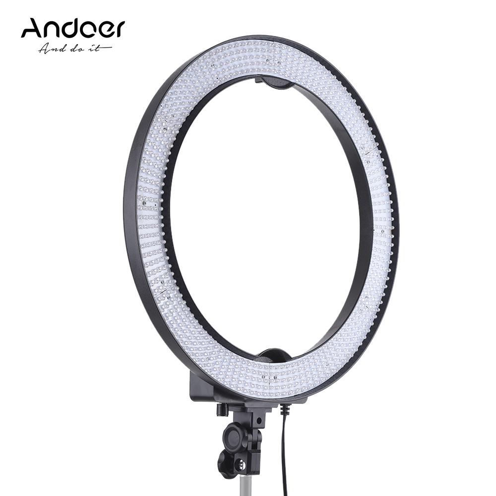 LA 650D 5500K 36W Ring Digital Photographic Studio Light with 600 LED Lights Stepless Adjustment W Color Filters and