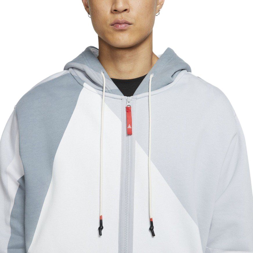Nike Kyrie Irving Full-Zip Basketball Sport Hooded Fleece Jacket Men Jackets Grey BV9286-100