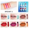 6pcs/set Mini Cute Capsule Lipstick Set with Lip Balm Moisturizing Waterproof Non-stick Cup Carry Pill Lipstick Lips Makeup Gift