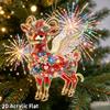 Ornament Agățat Capră Strălucitoare Model Plat Acrilic 2D Pandantiv Animal Farmec Oglindă Retrovizoare Mașină Ornament Brad de Crăciun