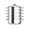 Vegetable And Rice Steamer, Stainless Steel 5 Tier Steamer Momo Maker Modak Pasta, Salad Steamer with Lid for Induction Cookers